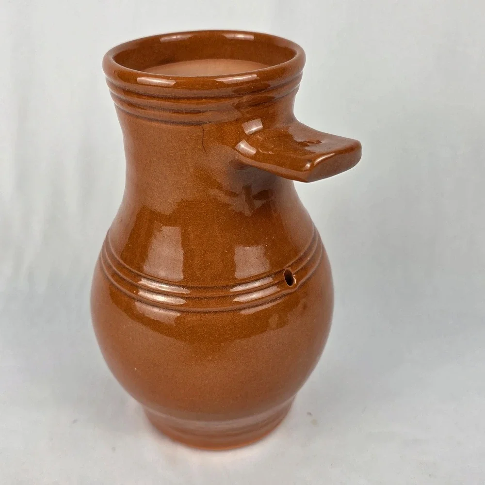 Williamsburg‎ Pottery Authentic 18th Century Bird Bottle Earthenware Terracotta